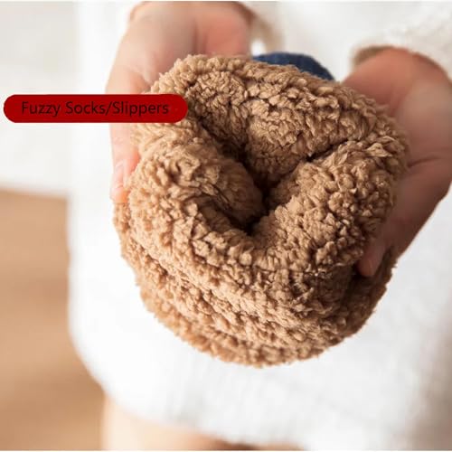 Fuzzy Slipper Socks for Women Men Non Slip Fluffy socks with grips house Slipper4
