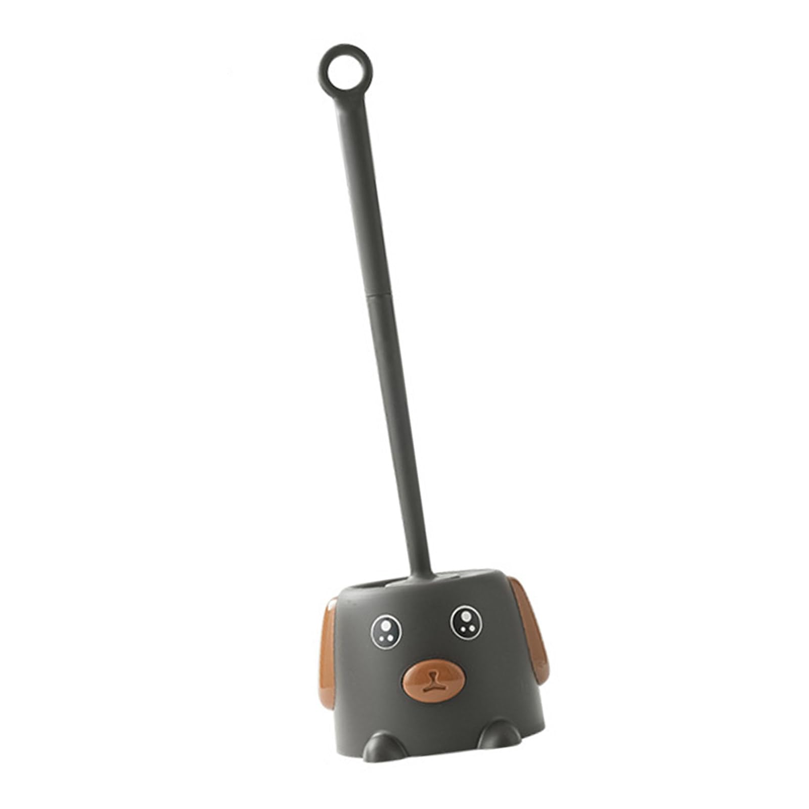 Xigacgeh Dark Coffee Playful Canine Inspires Toilet Brush Systemdense Scrubbing Bristles Erosion Resist Handle Space Saving Bath Solution Rusts Proof Steel Handle Toilet Brush