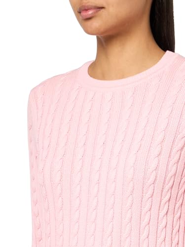 Image of Tommy Hilfiger Women's Cotton Crewneck Cable Sweater