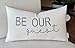 DecorHouzz Be Our Guest Embroidered Pillow Cover Pillow Cases Throw Pillow Decorative Pillow Wedding Birthday Anniversary Gift 12"x20" (Ivory)