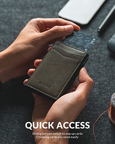 Image of VULKIT Leather Men Wallet(olive)