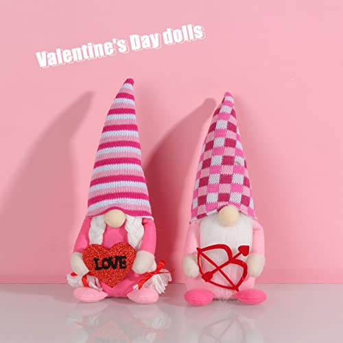Nain de Saint-Valentin en peluche cœur décoration maison Noël