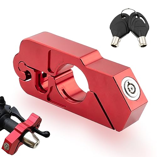 Aluminum Alloy Motorcycle Grip Lock with 1 Key for Scooters, Motorcycles & ATVs