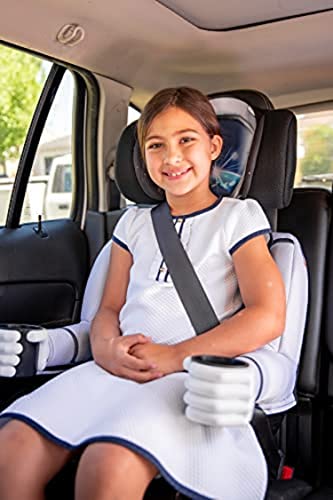 KidsEmbrace Astronaut High Back Booster Car Seat (NO Harness) for Children Weighing 40-100lbs Grey Blanket Included