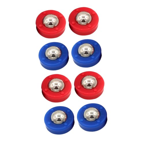 UKCOCO Juego De Tejo 8 Piezas De Discos Rodantes De Plástico y Acero, Colores Azul y Rojo, Accesorios para Mesa Multijuegos, Equipo para Juegos De Mesa Infantiles y Actividades Recreativas