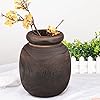 Round Wooden Vase for Farmhouse Home Decor,Rustic Wood Vases for Decor Table Centerpiece,Decorative Wood vase,Boho Wide Mouth Wood vases for Decor Mantle, Entryway, Coffee Table,Vintage, Shelf Décor