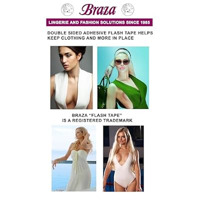 Braza Flash Tape - Double Sided Clear Adhesive Clothing, Fabric and Body Tape (1)