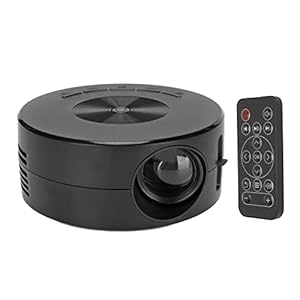 Mini-projector, 1080P HD TFT LCD-videoprojector Slaapkamer, Buiten, Draagbare Zakbioscoopprojector Home Theatre-filmprojector voor Telefoon, Tablet, 15 ANSI-lumen, Oogbescherming