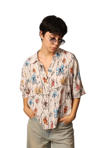 Image of ONLY Women's Cotton Floral Regular Fit Shirt