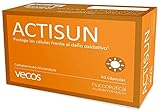 ✔️ PROTECCIÓN CONTRA RADICALES LIBRES Y RADIACIÓN ULTRAVIOLETA – Actisun es un complemento rico en sustancias antioxidantes como los polifenoles naturales, catequinas, resveratrol y licopeno, que contribuyen a protegernos contra los radicales libres, la radiación solar y la radiación UVA.