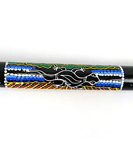 Rainstick XL Regenstab aus Bambus, 100 cm, handbemalt.