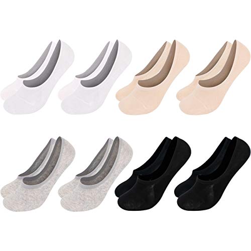 Mens 3 to 8 Pairs Thin No Show Non Slip Flat Invisible Liner Socks