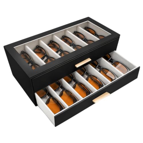 Image of Travel Sunglasses Organizer, Sunglasses Travel Case for Multiple Pairs, Multiple Glasses Travel Case for Women, Men