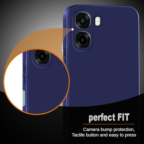 Image of Back Cover for Oppo A6x 5G / A6x 4G / K14x 5G | Full Camera Protection | Premium Liquid Silicon Case | Flexible Bumper Case for Oppo A6x 5G / A6x 4G / K14x 5G (Dark Blue)