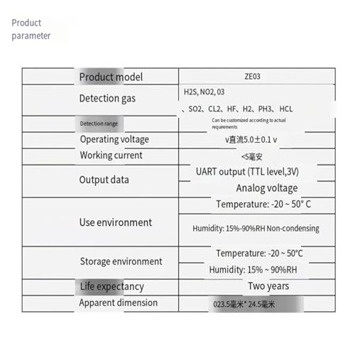 Capteur de gaz ZE03 H2 CO 0-1000ppm module de détection précis - 4