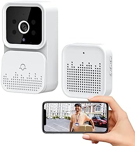 Security Ring Video Doorbell Wi-Fi Night Vision HD Easy Installation Video Doorbell with Pir Motion Detection IR Alarm S - Detailed View