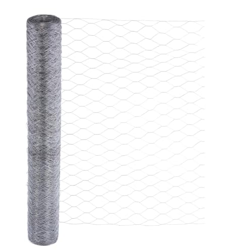 Garmix Treillis Hexagonal | Grillage Clôture pour Poulailler Lapin Enclos Parc Jardin | Fils de Fer 0,7 mm galvanisé, maille 50mm, hauteur 150cm, longueur 50m