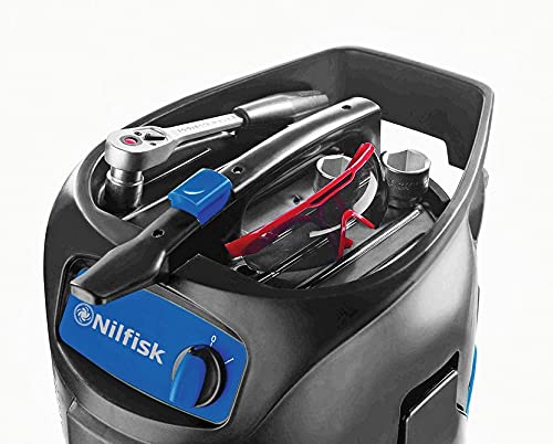 Nilfisk ATTIX 30-01 nat-/droogzuiger (industriële stofzuiger, compact formaat, reservoir 30 l, kabellengte 7,5 m, luchthoeveelheid 3700 l/min) 107413590, blauw - Image 6