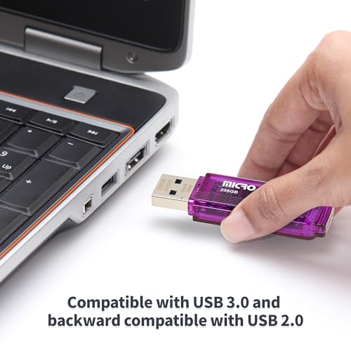 Image of Micro Center SuperSpeed 256GB USB 3.0 Flash Drive Gum Size Memory Stick Thumb Drive Data Storage Jump Drive (256G)
