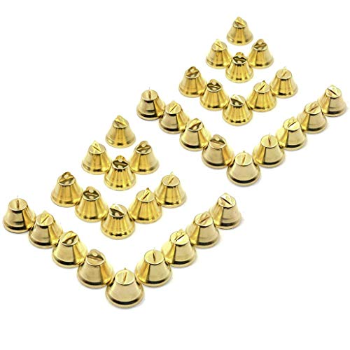 180 Pcs Craft Bells Jingle Bells Pendants Charms Bulk DIY Bells Decorative Brass Sleigh Bells for Christmas Festival Party Home Decor DIY Craft Jewelry Wind Chimes Dream Catcher Making,1 inch