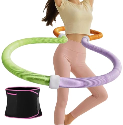 【2025夏新登場&静音設計フラフープ】フラフープ ダイエット HXCQYGLフラ サークル 折りたたみ式 PVC ソフトスプリング 多機能 ポータブル フラ サークル 室内 ベリー 有酸素運動 脂肪燃焼 筋トレ フィットネス 公園用 男女兼用 (グリーン