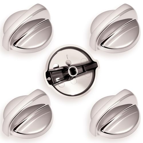 WB03T10284 Oven Knobs Replacements for GE Stove Knobs for GE Replacements Surface Burner Control Assembly - Replaces 191D5100 1373043 AP4346312 AH2321076 EAP2321076 PS2321076 5 Pack