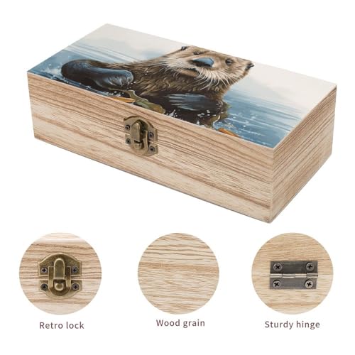 Boîte en bois loutre de mer pour ranger vos objets perdus - 3