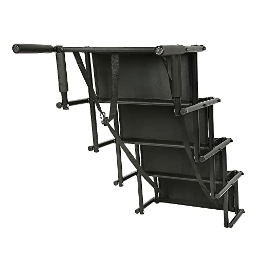 OHMG Faltbare Hunderampe, verstellbare Rampe, zusammenklappbare Hundetreppe, für große und kleine Hunde, Stufen für Haustiere, Auto-Rampe, 75 kg, aufladbar, für alle Fahrzeuge