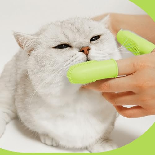 Besreey Escova de dentes para cães,Escova de dedo para cães,Escova de dedo para limpeza de dentes |