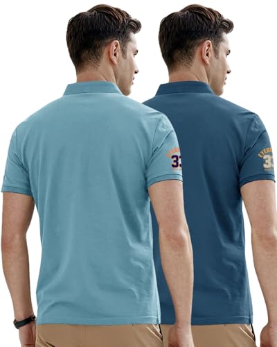 Image of Noble Monk Men's Cotton Blend Regular Fit Polo T-Shirt