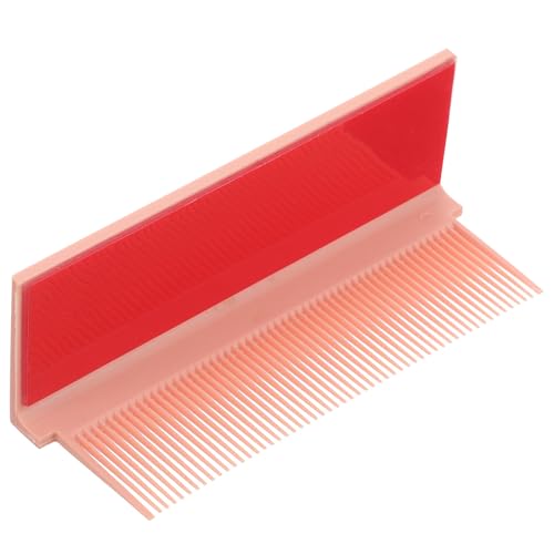 Imagen de Lurrose Peine Alisador Eléctrico Portátil de Plástico Resistente para Salón y Uso Trabajo en Color Rosa Accesorio de Peine de Hierro