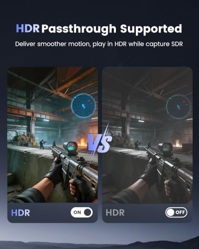 HDMI Capture Card for Streaming, 4K60 HDR Passthrough Game Capture Card - 3