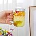 Mcupper 8oz Mason Jar Mug with Handle and Golden Lids,Set of 12 Old Fashioned Drinking Glass for Beverages, Decoration, Storage, Party Favors, Cocktails, Floats, Centerpieces and more