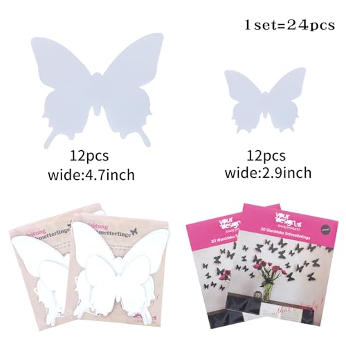 WeKen 24PCS 3D Butterfly Wall Decal Removable Stickers miniatura 2