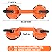Dawot Glass Suction Cup, 2 Pack 4.6in Vacuum Suction Cups Heavy Duty Industrial Tile Suction Cup for Windshield, Tile Granite Lifting, Window Replacement, 220lbs Load Capacity（Orange）