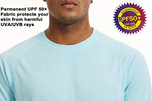 Camiseta masculina de manga comprida com proteção solar BIYLACLESEN para esportes ao ar livre, corri