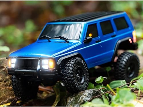 Image of KIZJORYA 1 /18 Four Wheel Drive Remote Control Rock Crawler 8562-C8809 Rc Multi-Terrain Off Road Car 3Speed Motor Esc Servo Light System Battery (Blue)