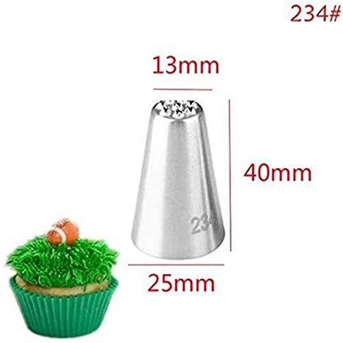 3 st Rvs Room Decoratie Mond Kleine Gras Vorm Crème Nozzle Bakken Gereedschap Gras Crème Icing Nozzles Gebak Decorate… - Image 3