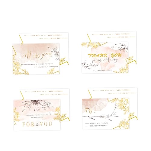 Cartes de vœux Lurrose d'anniversaire papier cartonné avec enveloppes pour invitations