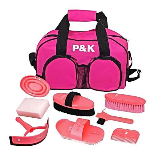 P & K Pferdepflege-Set Werkzeugset Pferd Putzset in Pink in...