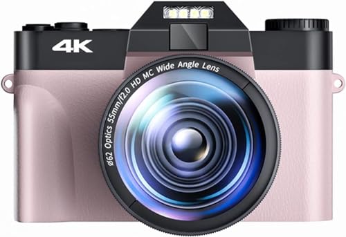 Câmera fotográfica digital de 48 MP para fotografia Filmadora Selfile com tela flip de 3 