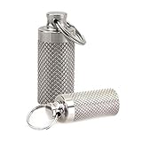 TS Trade - 2 pastilleros portátiles Diarios, Caja de Pastillas de Titanio, Impermeable, tamaño pequeño, para Viajes al Aire Libre