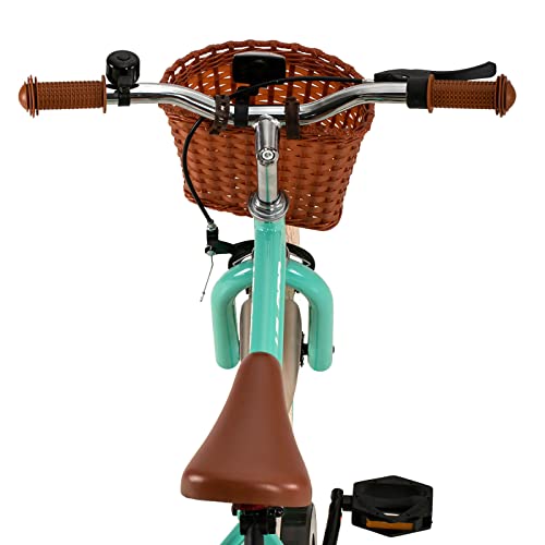 Joystar 14 Inch Kids Bike For Girls & Boys 3 4 5 Years Old Kids Toddler Bicycle With Training Wheels And Basket Green #TOP6