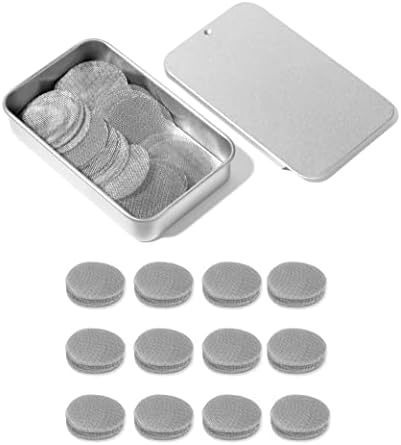 Chikilla Pipe Screens, 50 PCS 3/4 Inch(0.75) Stainless Steel Pipe Screen Filters with Metal Box.