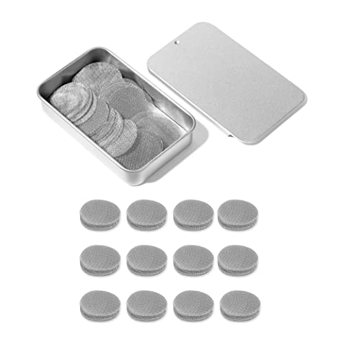 Chikilla Pipe Screens, 200 PCS 3/8 Inch(0.375) Stainless Steel Pipe Screen Filters with Metal Box.