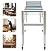 Adjustable Conveyor Roller Stand, 110 Lbs Capacity Conveyor Table with Lockable Castor Wheels, Infeed/Outfeed Support Expandable Gravity Conveyor for Conveying/Transporting Various Materials