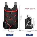 Lightweight and Thin Foldable Backpack, Climbing Bag, Hiking Daypack,15L Waterproof Travel Packable Rucksack (Black) - Image 3