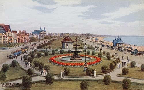 Poster Weston-super-mare Gardens Beach Alfred Robert Quinton Impression Toile Peinture 60x90cm