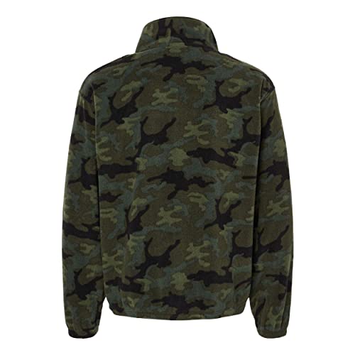 Burnside - Polar Fleece Full-Zip Jacket - 3062 - 2XL - Green Camo2