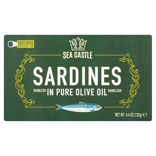 Sea Castle Skinless & Boneless Sardine in Olive Oil, 4.4 oz